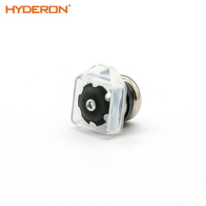 Hyderon Transparent <b>Square</b> Tube Micro <b>Adjustment</b> Foot With Spring Loaded Plug For Table Furniture Legs Stainless Steel Modern - Product Image 2