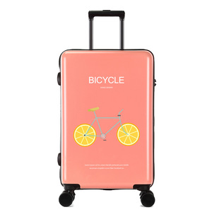 Carrito con impresión UV DIY para mujer, con dibujos animados maleta de equipaje de viaje, SPINNER, Color TPU, personalizado, ABS, OEM, de larga distancia, 100 - Product Image 4