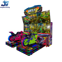 Machine de jeu d'arcade à monnayeur, simulateur de course de moto pour deux joueurs, machine de divertissement