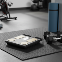 Báscula Digital de Grasa Corporal de Alta Precisión con Sensor Electrónico, Vidrio Templado, Aplicación OKOK, Capacidad de 180 kg, Diseño Compacto para Dormitorio