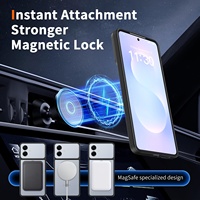 Étui transparent 2-en-1 antichoc magnétique puissant pour Samsung S26 Edge S25 Plus S24 Edge A17, compatible avec la recharge sans fil