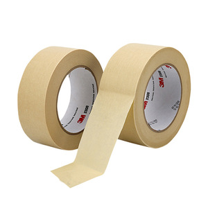 2308 纸质遮蔽胶带 汽车喷漆胶带 黄色皱纹纸 易撕橡胶混合胶带 模切 50m - Product Image 2