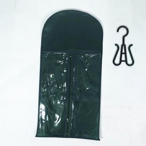 Home Salon Organizer Pink/Black Long Hair Extensions <strong>Storage</strong> <strong>Bag</strong> Non-Woven Dust Proof Wigs <strong>Carrier</strong> <strong>Bags</strong> With Plastic Hanger - Product Image 2