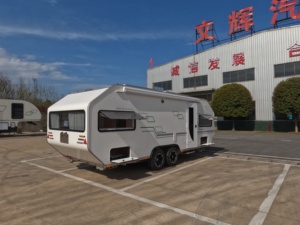 Caravan Mobile Personalizzata per Soggiorni Turistici, Rimorchio Camper Completamente in Alluminio con Finestra Panoramica e Monitoraggio Remoto - Product Image 2