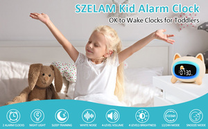 Bureau électrique alarme cadeau horloge sans fil portable avec lumière du <span class=keywords><strong>soleil</strong></span> alarme sommeil moderne enfants lever du <span class=keywords><strong>soleil</strong></span> réveil lumières horloges - Product Image 6