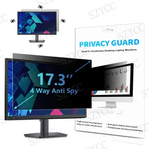 17.3 "Widescreen LCD 4 Way Anti Spy Privacy Screen Protector, 17 polegada Filtro de Tela Privacidade Computador Para Dell monitores de computador