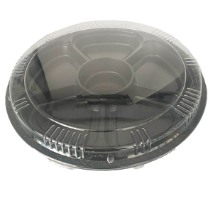 Dùng Một Lần Pet 6 Điểm Tùy Chỉnh Vòng <span class=keywords><strong>Container</strong></span> Thực Phẩm Sushi Khay Bánh Sandwich Bao Bì Hộp - Product Image 1