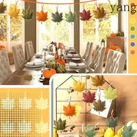 Décorations d'arbre d'automne, ornements de Noël 3D en coton en forme de feuille d'érable, décorations suspendues pour la maison et les fêtes