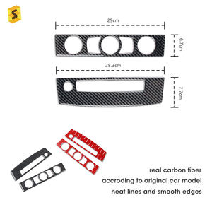 ES DJ5009 fibre <span class=keywords><strong>de</strong></span> carbone voiture climatisation CD Center Console panneau décorations cadre autocollants pour <span class=keywords><strong>BMW</strong></span> E60 série 5 accessoires - Product Image 5