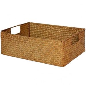 Panier en jacinthe d'eau <span class=keywords><strong>à</strong></span> vendre, panier <span class=keywords><strong>à</strong></span> <span class=keywords><strong>linge</strong></span> haut en <span class=keywords><strong>osier</strong></span> <span class=keywords><strong>blanc</strong></span> premium rectangulaire en jute, support en bambou noir, tissé <span class=keywords><strong>à</strong></span> la main en herbe marine - Product Image 2