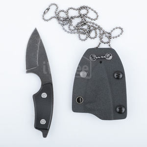 G10サバイバルボールチアンミニナイフキャンプネックレスポケットネックナイフ、kydexシースメタルベルトクリップ付き - Product Image 5