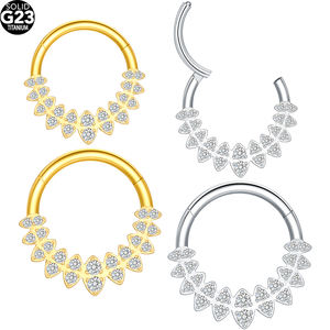 Lingchee G23 titane segment articulé cerceau <span class=keywords><strong>anneau</strong></span> avec Double CZ ligne bijoux <span class=keywords><strong>Piercing</strong></span> nez <span class=keywords><strong>anneau</strong></span> boucle d'<span class=keywords><strong>oreille</strong></span> hélice <span class=keywords><strong>oreille</strong></span> <span class=keywords><strong>anneau</strong></span> plus récent - Product Image 1