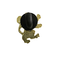 Insignes en métal de lion doré personnalisés en gros Broche élégante pour costumes Insignes de bête héraldique en métal élégant