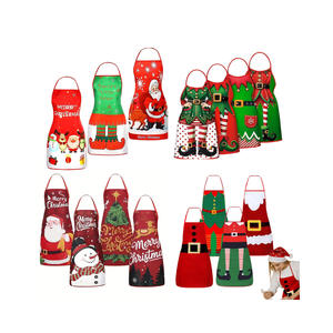 Tablier de Noël assorti Beckon, idéal pour la photographie, 100 % polyester, pour événements culinaires, motifs joyeux sur polyester facile à nettoyer - Product Image 1