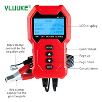 VLUUKE NF-512 Probador de Sistemas de Baterías de Alta Precisión IP67, Probador de Vida Útil de Baterías CCA, Probador de Voltaje de Baterías, Probador de Carga para Baterías