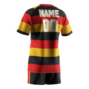 T-shirt et short de sport pour homme à col en V, séchage rapide, sublimation OEM/ODM - Product Image 4