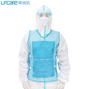 Gilet de refroidissement pour homme avec protection thermique extérieure et poches à glace, en tissu mesh lumineux, design séparable, idéal pour la randonnée - Product Image 4