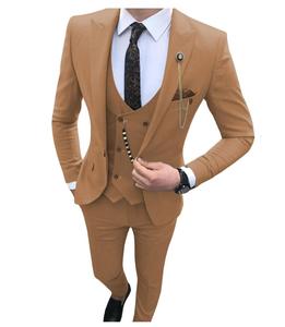 Trajes <span class=keywords><strong>de</strong></span> <span class=keywords><strong>Hombre</strong></span> a Medida <span class=keywords><strong>de</strong></span> 3 Piezas, Trajes <span class=keywords><strong>de</strong></span> Negocios Ajustados, Esmóquines <span class=keywords><strong>de</strong></span> Novio para Bodas (Blazer+Pantalones+Chaleco) - Product Image 2