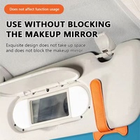 Support universel 3-en-1 de luxe en plastique pour pare-soleil de voiture, porte-lunettes et organiseur de reçus, accroche-objets intérieur automobile