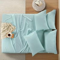 Queen Size Ultra lisse satin maison 1000 fils compte coton égyptien drap plat taie d'oreiller ensemble 6 pièces drap-housse profond