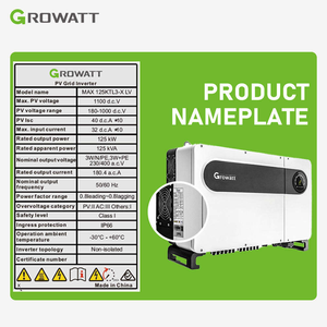100KW 125ktl3-x growatt 125KW 10 mppts บนกริดสตริงสามเฟสพลังงานแสงอาทิตย์คู่ - Product Image 3