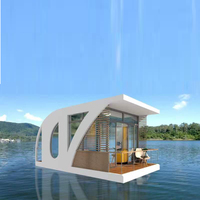 Maison flottante personnalisée en aluminium pour caravane marine, appartement flottant, bateau-maison sur l'eau, maison de loisirs avec moteur