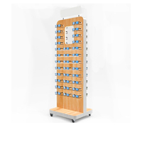 Support de sol en métal thermolaqué rotatif à 3 faces, taille et couleur personnalisables, pour l'affichage de lunettes de soleil et de lunettes de vue en magasin