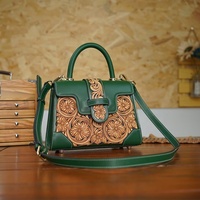Sac fourre-tout de luxe en cuir véritable à bandoulière unique de haute qualité 2025 pour femmes avec motif floral tendance