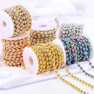 Cadena de Bolas de Acero Inoxidable 304 con Recubrimiento PVD de Colores, Suministro de Fábrica Personalizado, Resistente al Agua, Accesorio para la Fabricación de Joyería Permanente - Product Image 5