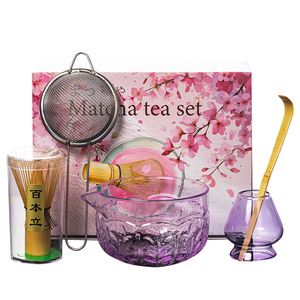 Ensemble <span class=keywords><strong>de</strong></span> thé en verre <span class=keywords><strong>de</strong></span> style japonais Japandi avec bol à matcha en forme d'épi <span class=keywords><strong>de</strong></span> <span class=keywords><strong>blé</strong></span>, accessoires, style dynastie Song, résistant à la chaleur, écologique, qualité alimentaire, personnalisé - Product Image 6