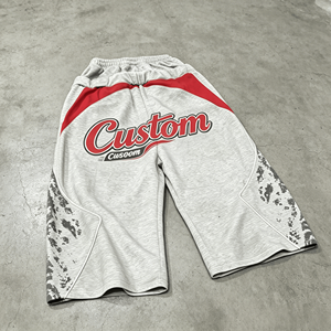 Streetwear Double Waistband Casual <b>Pants</b> 100%Cotton Print Mens Oversized Vintage <b>Pants</b> - Product Image 5