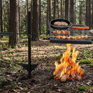 Barbecue portable en acier inoxydable pour usage extérieur, avec support, plaque <span class=keywords><strong>de</strong></span> cuisson et grille <span class=keywords><strong>de</strong></span> barbecue - Product Image 2
