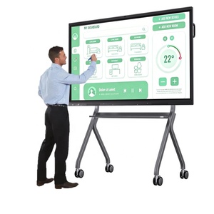 65 Inch 4K Screen with 3mm Anti-Glare Glass 48MP <b>Camera</b> and 8 <b>Mics</b> Interactive Flat Panel for Office Collaboration - Product Image 1