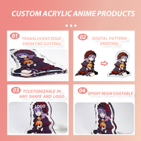 Hanxin Animation personnalisée UV petite ligne de logistique internationale en plastique léger réduire porte-clés acrylique personnalisé transfrontalier