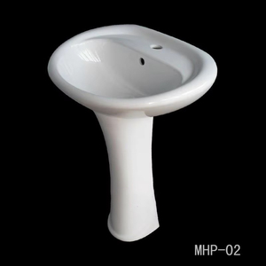 อ่างล้างหน้าเซรามิกพร้อมแท่นสำหรับห้องน้ำและห้องครัว - Product Image 6