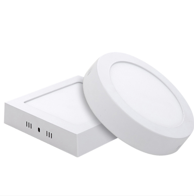 Surface Mounted LED Panel Light Bulb Round Square 6w 12w 18w24w LED Ceiling Lamp Lights LED Downlight AC110v-220V