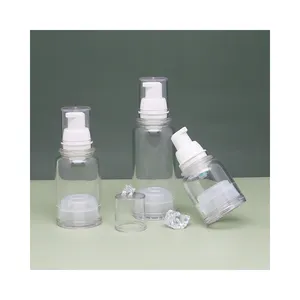 Empty 15ml 30ml 50ml Petg Serum Cosmetic Packaging Plastic Lotion Pump Airless Pump Bottle For Sale