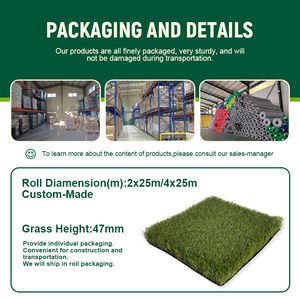<span class=keywords><strong>Gazon</strong></span> artificiel paysager résistant aux UV haute densité de 47 mm, pelouse synthétique en rouleau pour la décoration de la maison, du jardin et de la cour - Product Image 5