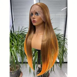 Braun/orange Farbe Großhandel Günstige Preis weiche Angst New Wave Ombre synthetische Häkel borten Haar verlängerungen lockige Schwester Göttin Faux Locs