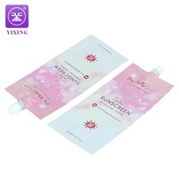 YiXing Gel de sécurité imprimé personnalisé crème solaire bec verseur pochette supplément emballage cosmétique échantillon Sachet