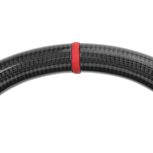 Volante in Pelle Nera Semi-Perforata con Inserti in Carbonio per W213 C238 W463 W464 W222 C217 <span class=keywords><strong>CLS</strong></span> <span class=keywords><strong>C257</strong></span> W205 C63 AMG - Product Image 3