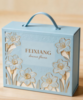 Boîte cadeau pliable en carton couleur avoine avec ruban satiné et fermeture magnétique pour votre logo, idéale pour les cadeaux et les commandes en gros