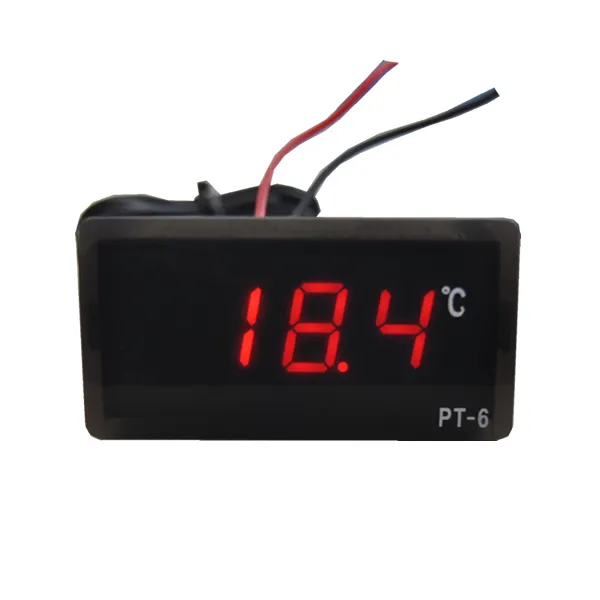 PT-6 Digital Car Thermometer Vehicle Temperature Meter All-Purpose Test Monitor DC 12V AC 220V Automotive Thermometer