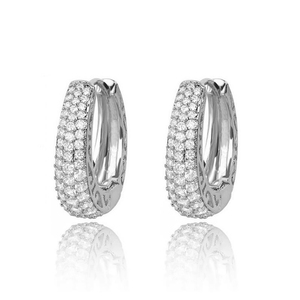 CAOSHI <span class=keywords><strong>Orecchini</strong></span> di Lusso <span class=keywords><strong>a</strong></span> <span class=keywords><strong>Cerchio</strong></span> da Donna con Design Cavo e Pavé Completo di <span class=keywords><strong>Diamanti</strong></span> Sintetici per Matrimonio e Fidanzamento <span class=keywords><strong>Orecchini</strong></span> <span class=keywords><strong>a</strong></span> <span class=keywords><strong>Cerchio</strong></span> in Zirconia Cubica per Donna - Product Image 5