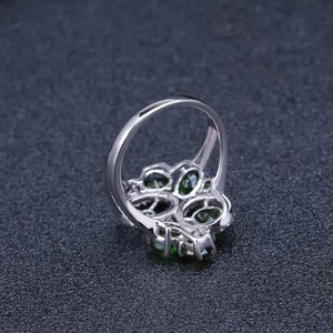 In Stock Vintage Series 925 Silver Inlaid <b>Crystal</b> & Rhinestone Gemstone <b>Ring</b> High-End Elegant Factory Direct Sale - Product Image 3
