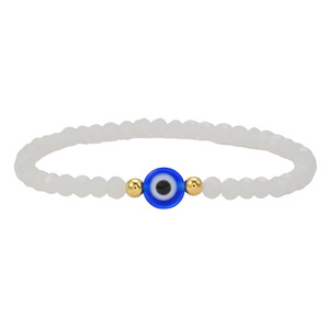 Evil Eye Acrylic <b>Beaded</b> <b>Bracelet</b> Blue <b>Crystal</b> Round Geometric Women's Jewelry Gift D1685-1 - Product Image 5