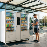 Distributeur automatique intelligent avec écran tactile de 21,5 pouces, télémétrie, gestion mobile, grande capacité, assortiment de snacks et de boissons pour hôpital