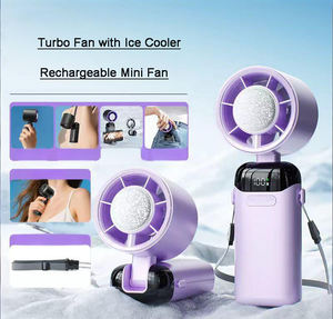 Camping Hiking Powerful Portable <b>Fan</b> Portable Handheld Turbo <b>Fan</b> with Ice Cooling <b>Rechargeable</b> Personal <b>Fan</b> - Product Image 3