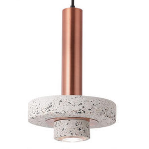 Luminaire suspendu en marbre terrazzo minimaliste nordique, design créatif pour chevet, comptoir de bar, salle à manger, lustre - Product Image 2