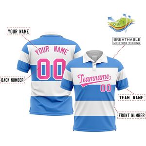 เสื้อโปโลเบสบอลแบบกำหนดเองได้ ยูนิเซ็กซ์ ปักชื่อ เบอร์ ชื่อทีม ระบายอากาศได้ดี ปกคอเสื้อพับได้ พิมพ์ลายด้วยความร้อน - Product Image 3